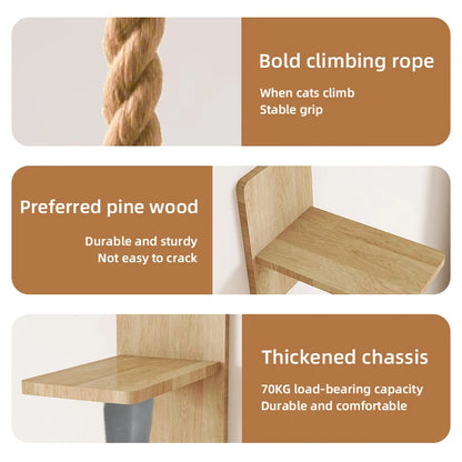 Rope, pine wood and base details