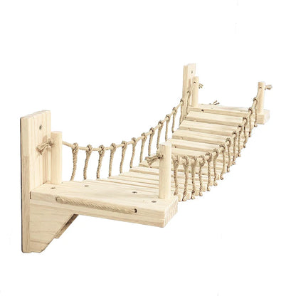 Wall-mounted cat bridge